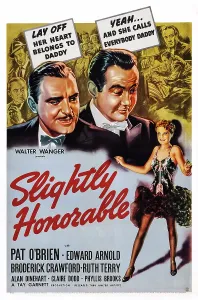 Crime Prints: SLIGHTLY HONORABLE, US poster art