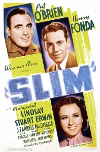 Margaret Prints: SLIM, US poster art, from top: Pat O'Brien, Henry Fonda, Margaret Lindsay, 1937