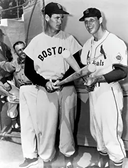 Sports Prints: Top Sluggers. Ted Williams of the Boston Red Sox and Stan Musial of the St