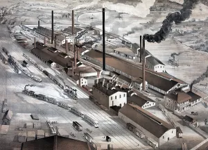 Mining Prints: Smelting and refining plant, The Omaha and Grant Smelting Company