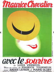 WITH A SMILE, (aka AVEC LE SOURIRE), French poster art, Maurice Checalier, 1936