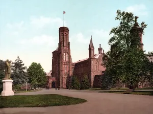 District Of Columbia Prints: The Smithsonian Institution Castle. Washington, DC. photochrom ca. 1898