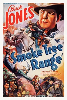 Images Dated 7th February 2015: SMOKE TREE RANGE, US poster art, Buck Jones, 1937