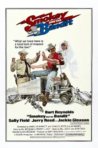 Jackie Prints: SMOKEY AND THE BANDIT, from left: Jackie Gleason, Burt Reynolds, Sally Field, 1977