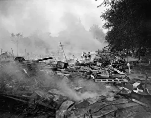 Repression Prints: Smoking remains of the Bonus Army Encampment at Anacostia Flats in Washington