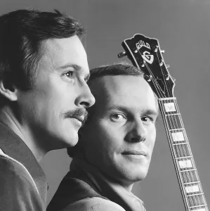 1970s Prints: The Smothers Brothers, from left: Dick Smothers, Tom Smothers, circa 1970s