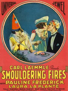 Trending: SMOULDERING FIRES, from left: Pauline Frederick, Laura La Plante, Malcolm McGregor, 1925