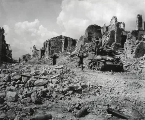 Conquered Prints: Snipers of German 362nd Infantry surrender after their ammunition gave out
