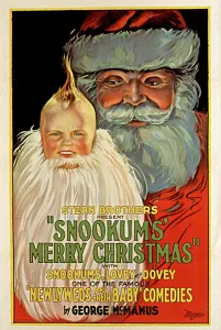Santa Claus Prints: SNOOKUMS MERRY CHRISTMAS, Snookums, Lawrence McKeen, 1922