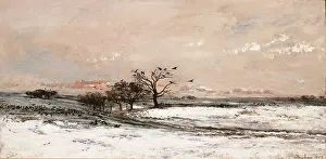 Ominous Prints: Snow, by Daubigny Charles-Franois
