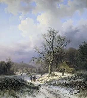 Recreation Prints: Snow Landscape, by Alexander Joseph Daiwaille