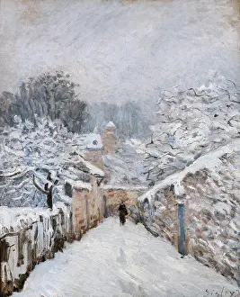 Empty Prints: Snow in Louveciennes, by Alfred Sisley