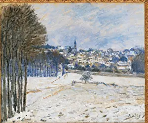 Scenics Prints: Snow at Marly le Roi, by Alfred Sisley