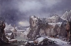 Cold Prints: Snowing, by Francesco Fidanza, 1818