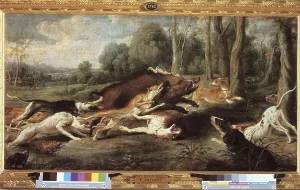 1636 Prints: Snyders, Frans (1579-1657). Hounded wild Boar