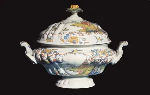 China Prints: Soap Tureen. 18th c. Faenza majolica