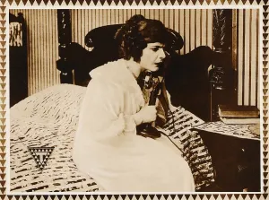 Sitting On Bed Prints: THE SOCIAL SECRETARY, Norma Talmadge on lobbycard, 1916