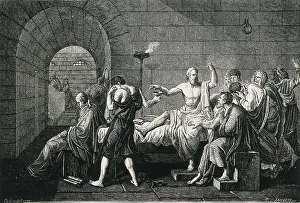 Philosophy Prints: SOCRATES (470-399 BC). Socrates death. Engraving. AISA/Everett Collection**US SALES ONLY**