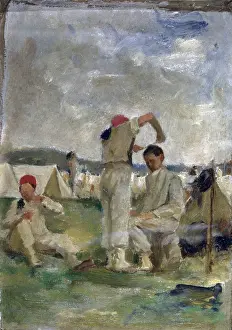 Hair Prints: Soldiers at the Camp (Soldati al campo)