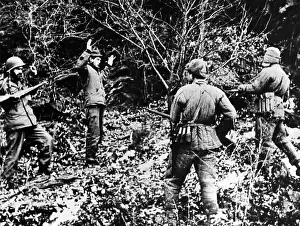 Hands Up Prints: Two UN soldiers (probably U.S.) captured by North Korean soldiers