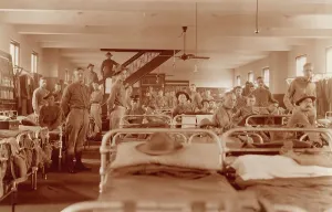 Crowded Prints: Soldiers in the Squad Room, Marine Barracks
