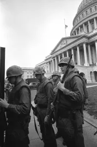 Disorder Prints: Soldiers stand guard near US Capitol