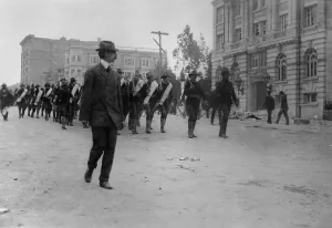 Cityscape Prints: Soldiers on Van Ness Ave. San Francisco