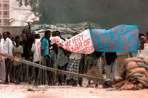 Humanitarian Prints: Somali civilians protest the presence of U