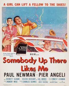 Convertible Prints: SOMEBODY UP THERE LIKES ME, US poster, top left: Pier Angeli, Paul Newman, 1956