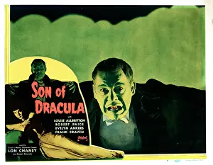 1943 Movies Prints: SON OF DRACULA, Lon Chaney, Jr. inset: Louise Allbritton), 1943