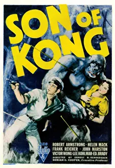 Shooting Prints: THE SON OF KONG, poster, from left: Robert Armstrong, Helen Mack, 1933