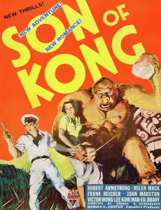 Gorilla Prints: THE SON OF KONG, Robert Armstrong, Helen Mack on window card, 1933