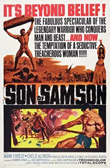 Images Dated 14th June 2014: SON OF SAMSON, (aka MACISTE NELLA VALLE DEI RE), US poster art, Mark Forest, 1960