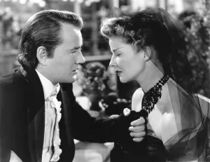 Older Woman Younger Man Prints: SONG OF LOVE, from left, Robert Walker, Katharine Hepburn, 1947