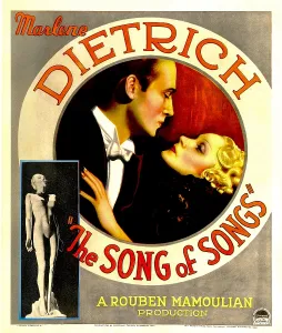 Brian Prints: THE SONG OF SONGS, Marlene Dietrich, Brian Aherne on midget window card, 1933