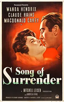 2lmpy Prints: SONG OF SURRENDER, US poster, from left: Macdonald Carey, Wanda Hendrix, 1949