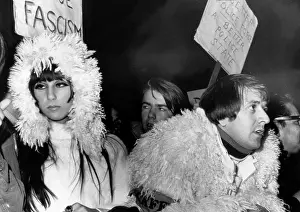 Eyeliner Prints: Sonny & Cher at Sunset Strip demonstration against police brutality