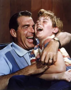 Laughing Prints: MY THREE SONS, from left, Fred MacMurray, Stanley Livingston, 1960-72 (1962 photo)