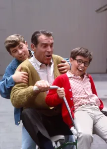 Bicycle Prints: MY THREE SONS, from left: Stanley Livingston, Fred MacMurray, Barry Livingston, 1960-72