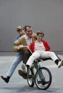 Bicycle Prints: MY THREE SONS, from left: Stanley Livingston, Fred MacMurray, Barry Livingston, 1960-72