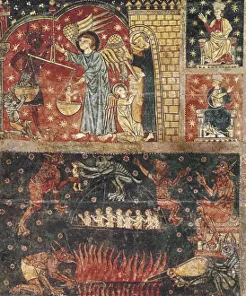 Temperas Prints: SORIGUEROLA, Master of (half 13th century)). Panel of Saint Michael. end 13th c