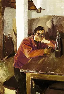 Folk Prints: SOROLLA, Joaquin (1863-1923). Bebedor de sidra