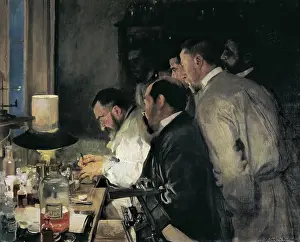 Valencian Prints: SOROLLA, Joaquin (1863-1923). The Investigation or Doctor Simarro at his Laboratory