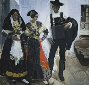 Folk Prints: SOROLLA, Joaquin (1863-1923). People from Salamanca