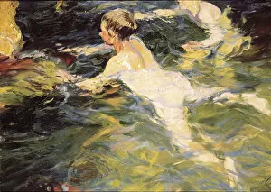 Mediterranean Sea Prints: SOROLLA, Joaquin (1863-1923). Swimmers