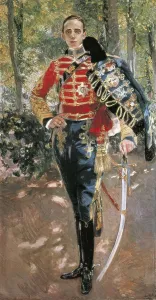 Royal Palace Prints: SOROLLA, Joaqun (1863-1923). King Alfonso XIII in Hussar's Uniform
