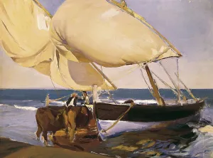Sail Prints: SOROLLA, Joaqun (1863-1923). Launching the Boat