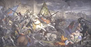 Banner Prints: Sortie of the Bellunese Army against Ezzelino