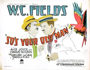 Illustration Prints: SO'S YOUR OLD MAN, title card, W.C. Fields, 1926