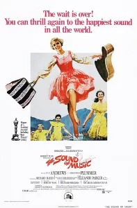 Dress Prints: THE SOUND OF MUSIC, center: Julie Andrews on 1973 poster art